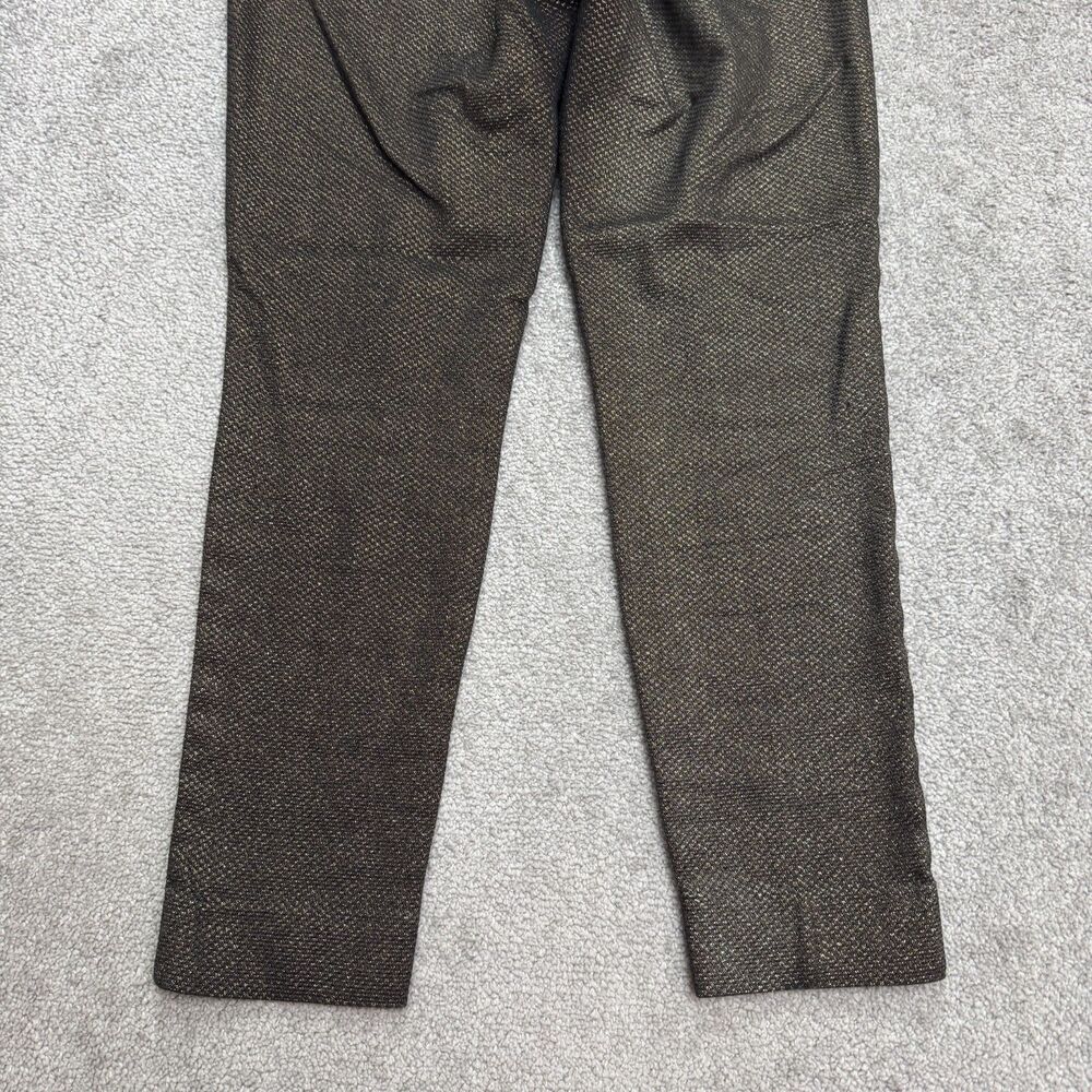 Banana Republic Sloan Metallic Slim Fit Ankle Pants Women 2 Gold Bronze Textured - Picture 15 of 16